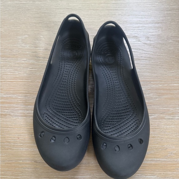 Crocs Kadee women’s black rubber ballet flats slip on shoes size 8 - Picture 6 of 6